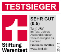 Awarded ‘very good’ by Stiftung Warentest for annual international health insurance for families
